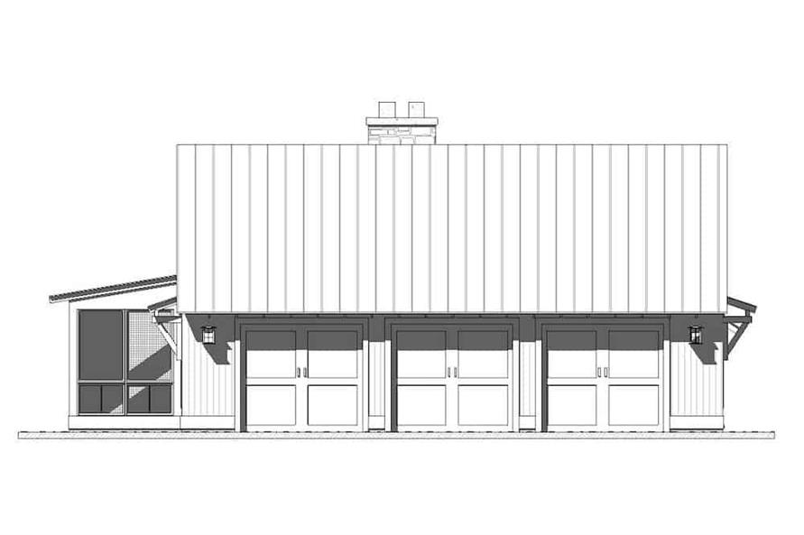 Home Plan Left Elevation of this 4-Bedroom,2082 Sq Ft Plan -168-1141