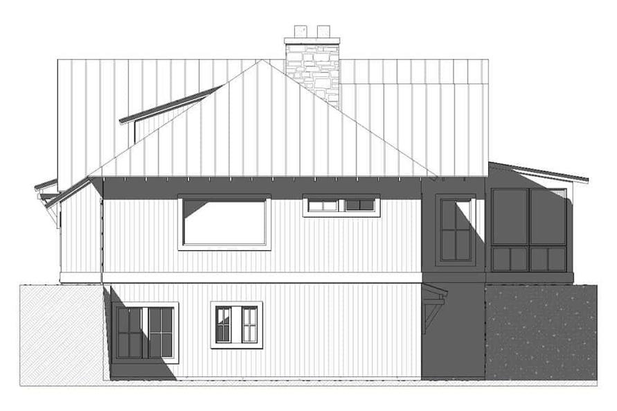 Home Plan Right Elevation of this 4-Bedroom,2082 Sq Ft Plan -168-1141