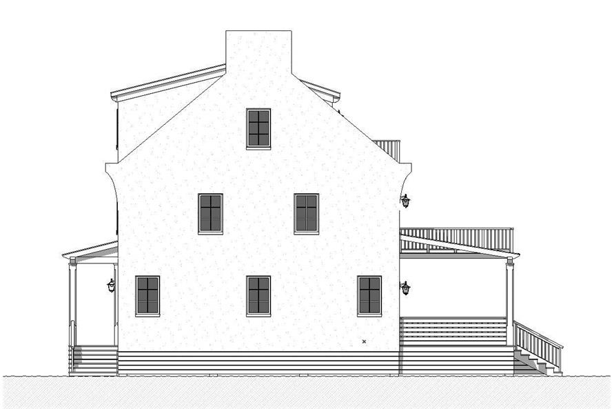 Home Plan Right Elevation of this 7-Bedroom,3768 Sq Ft Plan -168-1144