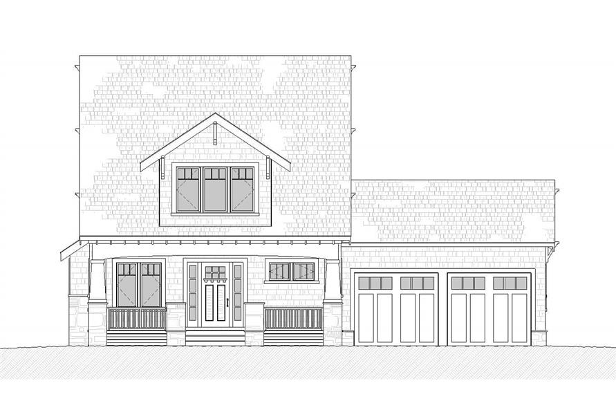 Home Plan Front Elevation of this 4-Bedroom,4026 Sq Ft Plan -168-1145