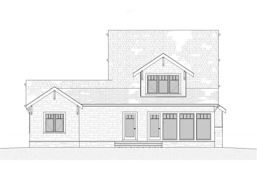 Home Plan Rear Elevation of this 4-Bedroom,4026 Sq Ft Plan -168-1145