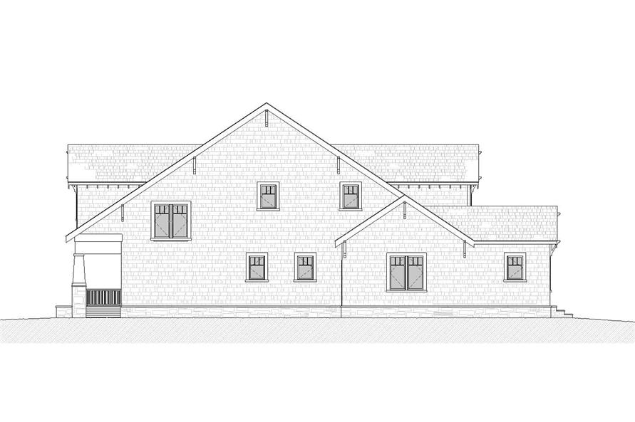 Home Plan Right Elevation of this 4-Bedroom,4026 Sq Ft Plan -168-1145