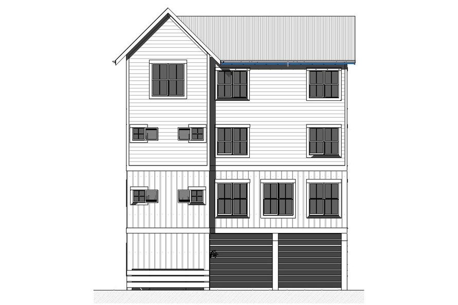 Home Plan Front Elevation of this 7-Bedroom,3577 Sq Ft Plan -168-1150