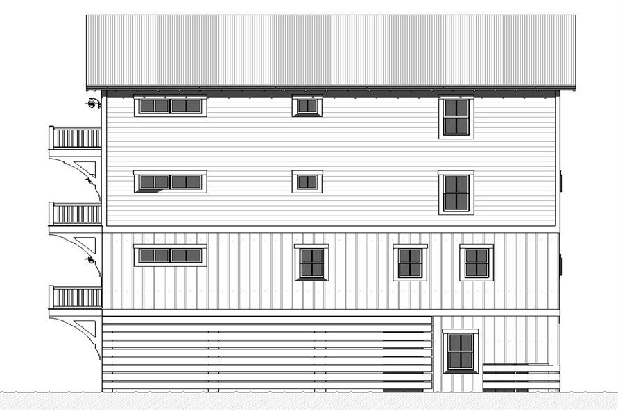 Home Plan Left Elevation of this 7-Bedroom,3577 Sq Ft Plan -168-1150