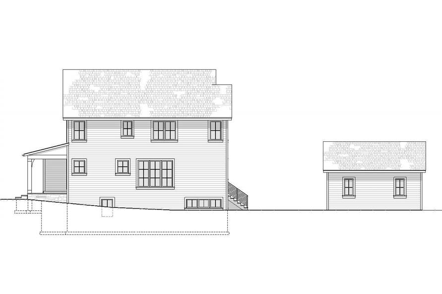 Home Plan Right Elevation of this 5-Bedroom,3348 Sq Ft Plan -168-1151