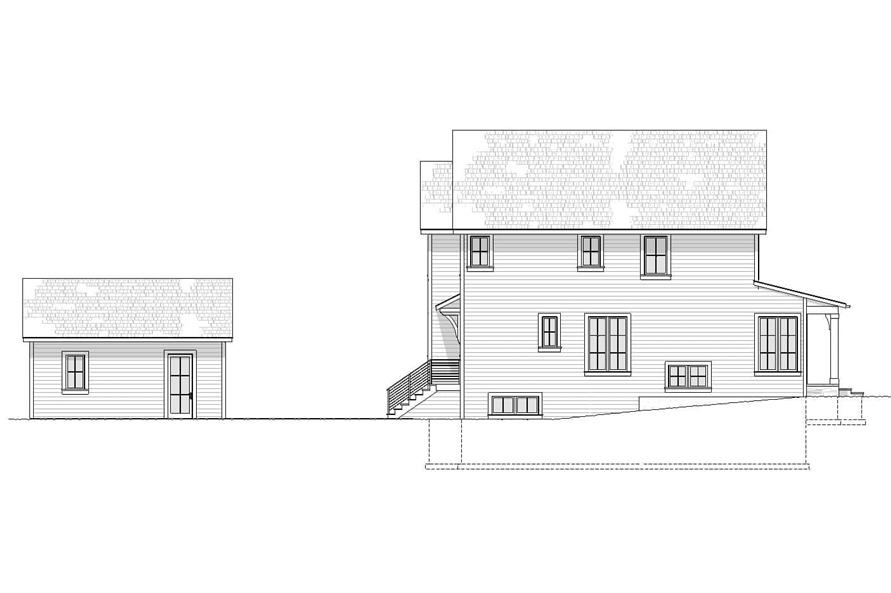 Home Plan Left Elevation of this 5-Bedroom,3348 Sq Ft Plan -168-1151