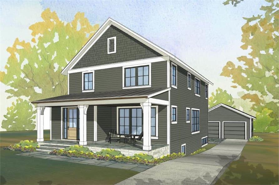 Traditional Narrow House Plan - 5 Bedrms, 3.5 Baths - 3348 Sq Ft - #168-1151