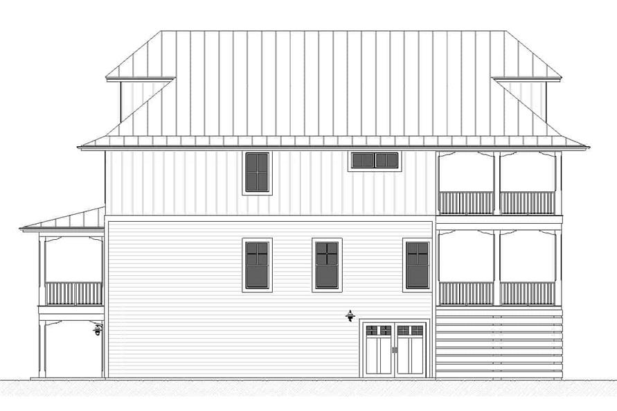 Home Plan Right Elevation of this 5-Bedroom,3588 Sq Ft Plan -168-1163