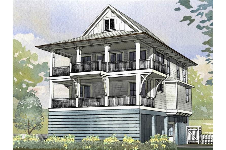 Front View of this 4-Bedroom,2593 Sq Ft Plan -168-1165