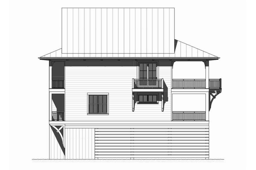 Home Plan Right Elevation of this 4-Bedroom,2593 Sq Ft Plan -168-1165