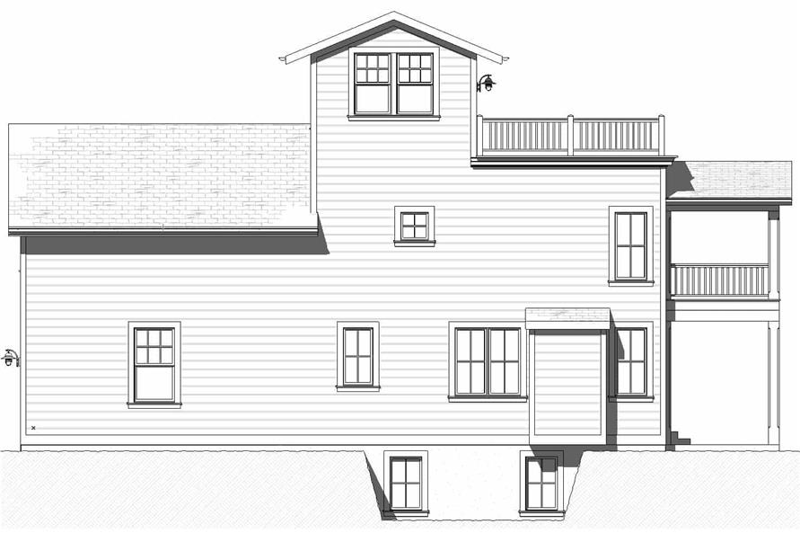 Home Plan Left Elevation of this 5-Bedroom,2859 Sq Ft Plan -168-1172