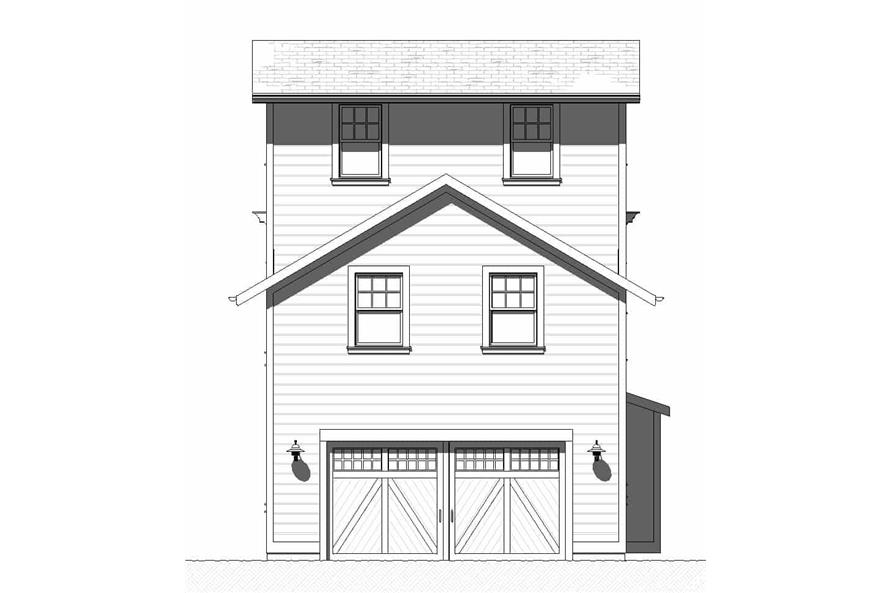 Home Plan Rear Elevation of this 5-Bedroom,2859 Sq Ft Plan -168-1172