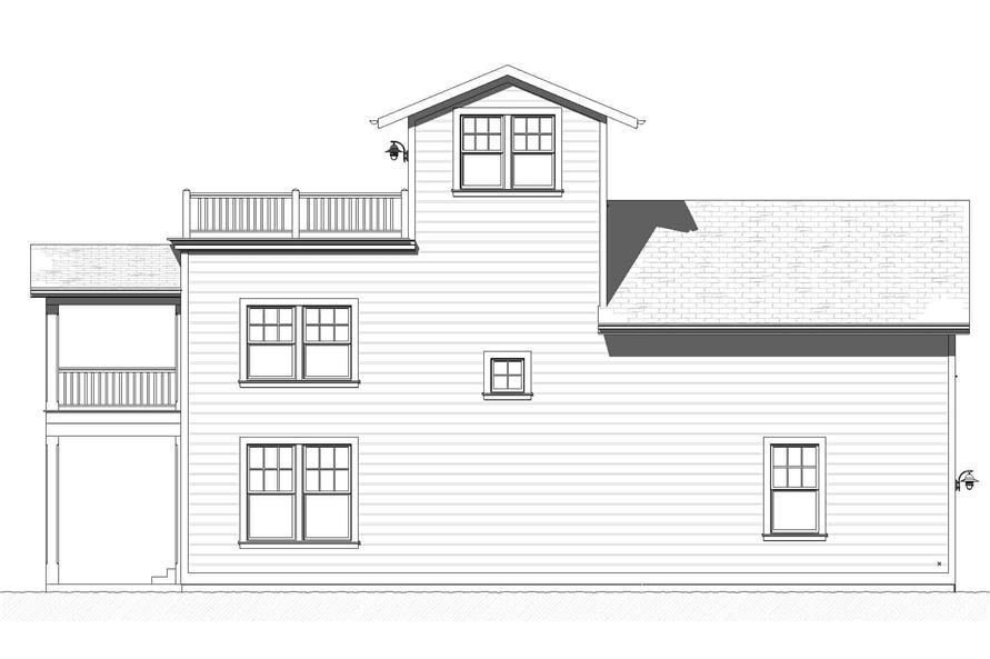 Home Plan Right Elevation of this 5-Bedroom,2859 Sq Ft Plan -168-1172