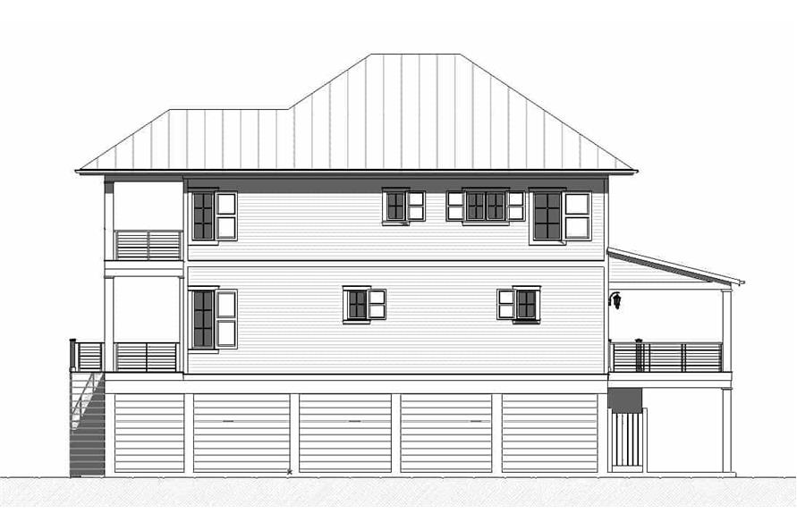 Home Plan Right Elevation of this 4-Bedroom,2401 Sq Ft Plan -168-1173