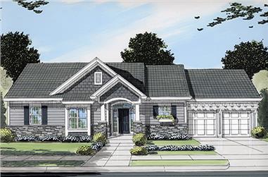 3-Bedroom, 1563 Sq Ft Ranch House Plan - 169-1024 - Front Exterior