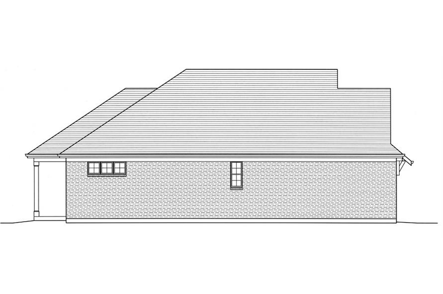 Home Plan Left Elevation of this 3-Bedroom,1741 Sq Ft Plan -169-1033