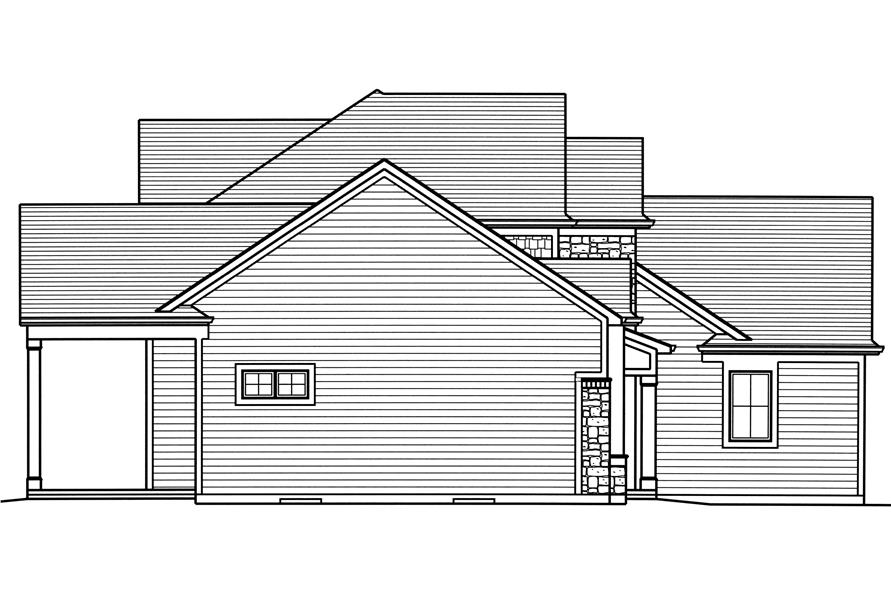 Home Plan Left Elevation of this 4-Bedroom,2543 Sq Ft Plan -169-1124