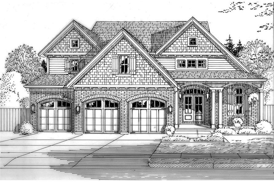 Front View of this 4-Bedroom, 2600 Sq Ft Plan - 169-1131