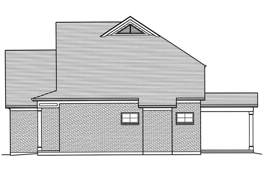 Home Plan Right Elevation of this 4-Bedroom,2600 Sq Ft Plan -169-1131