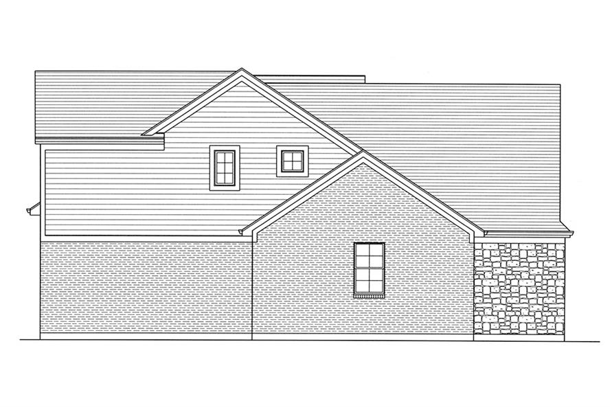 Home Plan Left Elevation of this 4-Bedroom,2481 Sq Ft Plan -169-1134