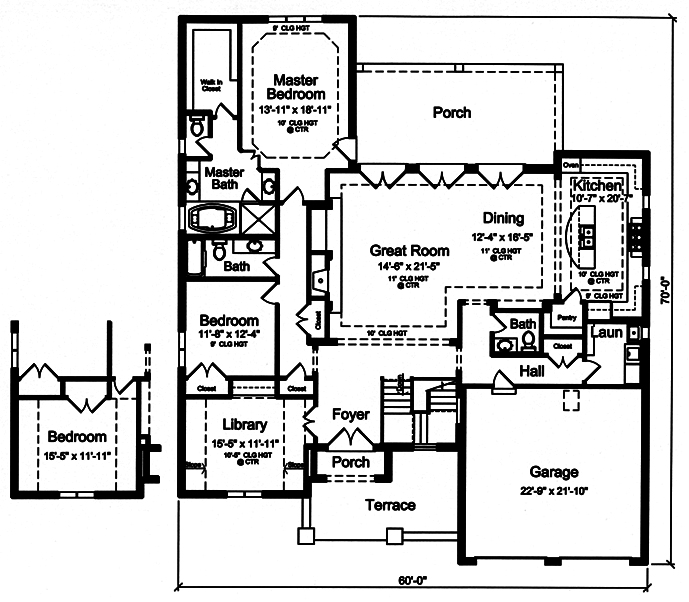 3 Bedrm, 2554 Sq Ft Traditional House Plan #169-1140