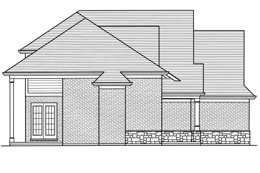 Home Plan Left Elevation of this 3-Bedroom,1906 Sq Ft Plan -169-1184