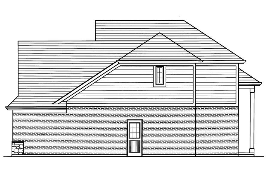 Home Plan Right Elevation of this 3-Bedroom,1906 Sq Ft Plan -169-1184