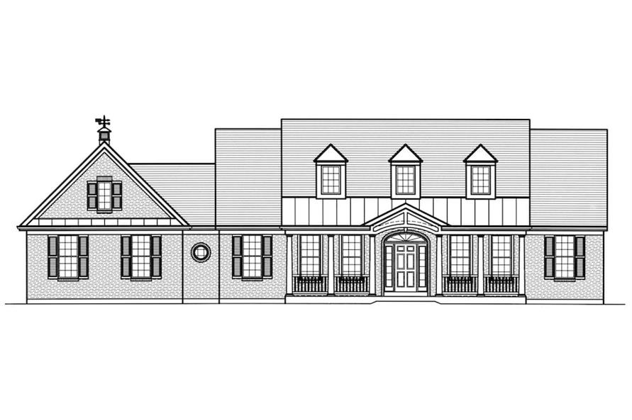 Home Plan Front Elevation of this 3-Bedroom,2041 Sq Ft Plan -169-1186