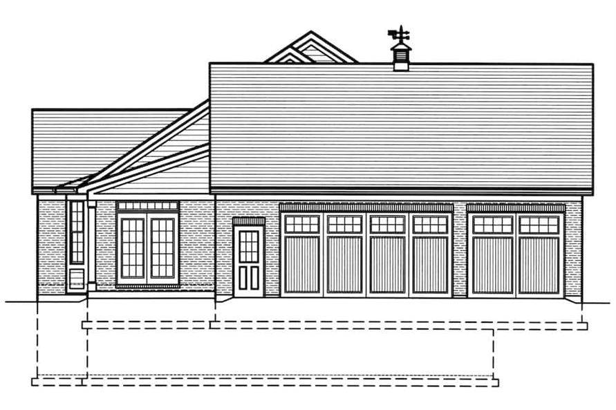 Home Plan Left Elevation of this 3-Bedroom,2041 Sq Ft Plan -169-1186