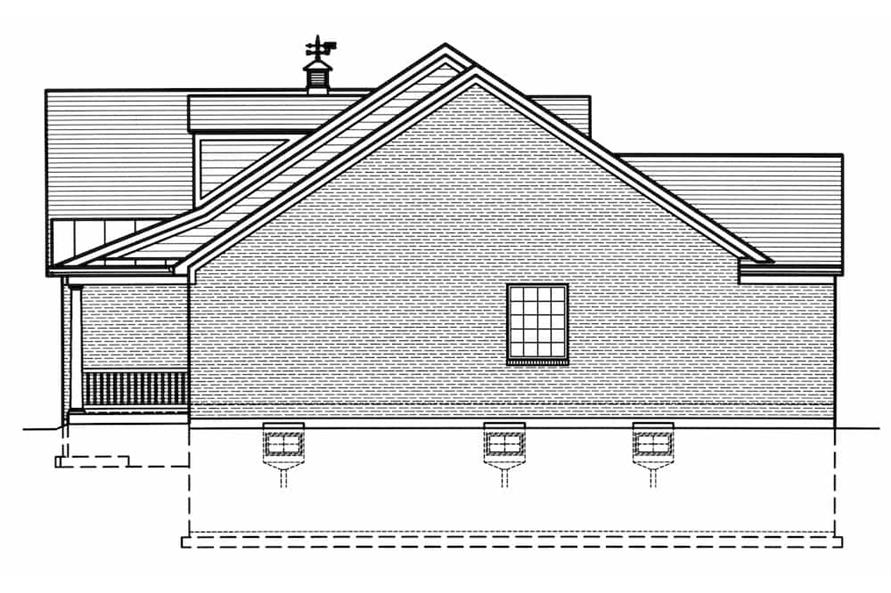 Home Plan Right Elevation of this 3-Bedroom,2041 Sq Ft Plan -169-1186