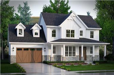 4-Bedroom, 2232 Sq Ft Craftsman Home Plan - 169-1198 - Main Exterior