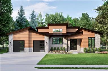 3-Bedroom, 2358 Sq Ft Contemporary Home Plan - 169-1199 - Main Exterior