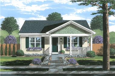 2-Bedroom, 1029 Sq Ft Cottage Home Plan - 169-1203 - Main Exterior