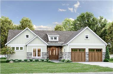 3-Bedroom, 1885 Sq Ft Ranch House Plan - 169-1204 - Front Exterior