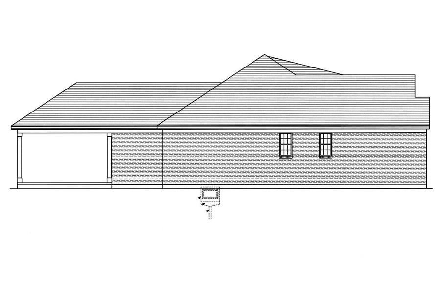 Home Plan Left Elevation of this 3-Bedroom,1716 Sq Ft Plan -169-1206