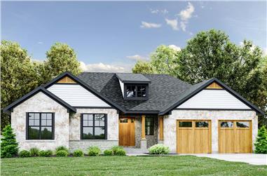 3-Bedroom, 1716 Sq Ft Ranch Home Plan - 169-1206 - Main Exterior