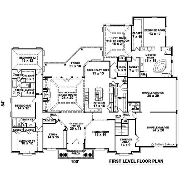Southern Floor Plan - 4 Bedrms, 3 Baths - 4835 Sq Ft - #170-1003