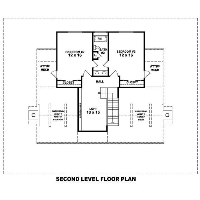 Southern House Plan - 3 Bedrms, 2 Baths - 2373 Sq Ft - #170-1025