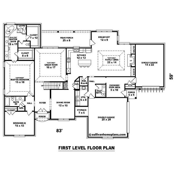 Southern House Plans - Home Design SU-2694-1250-1087-FC+ (IWD) # 20438