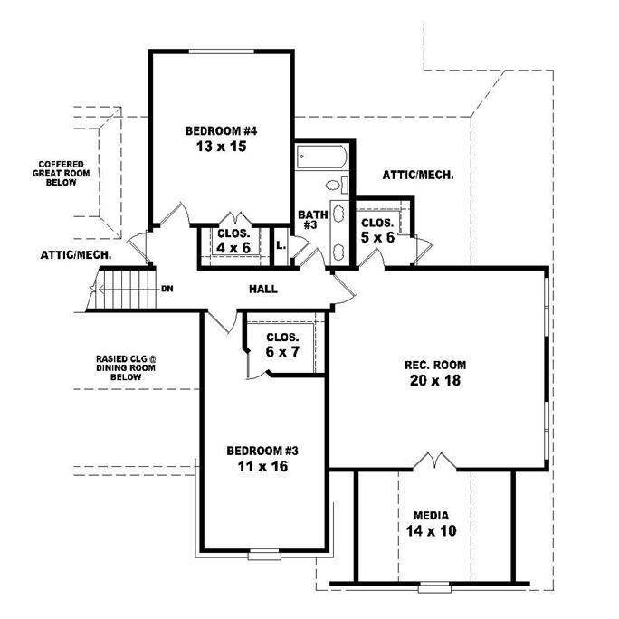 French Floor Plan - 4 Bedrms, 3.5 Baths Baths - 3699 Sq Ft - #170-1261