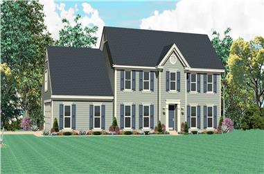 4-Bedroom, 2654 Sq Ft Traditional House Plan - 170-1356 - Front Exterior