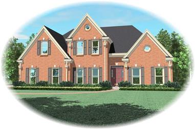 4-Bedroom, 3487 Sq Ft Southern House Plan - 170-1531 - Front Exterior