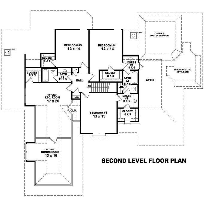 French Floor Plan - 5 Bedrms, 4.5 Baths Baths - 4467 Sq Ft - #170-1673