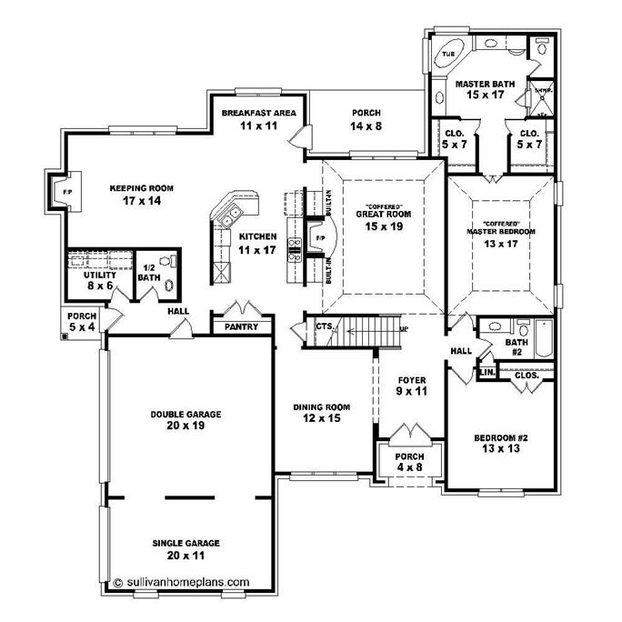 Country House Plan - 4 Bedrms, 3.5 Baths Baths - 2998 Sq Ft - #170-1752