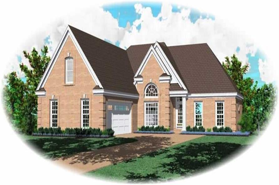 3-Bedroom, 1620 Sq Ft French House Plan - 170-3113 - Front Exterior
