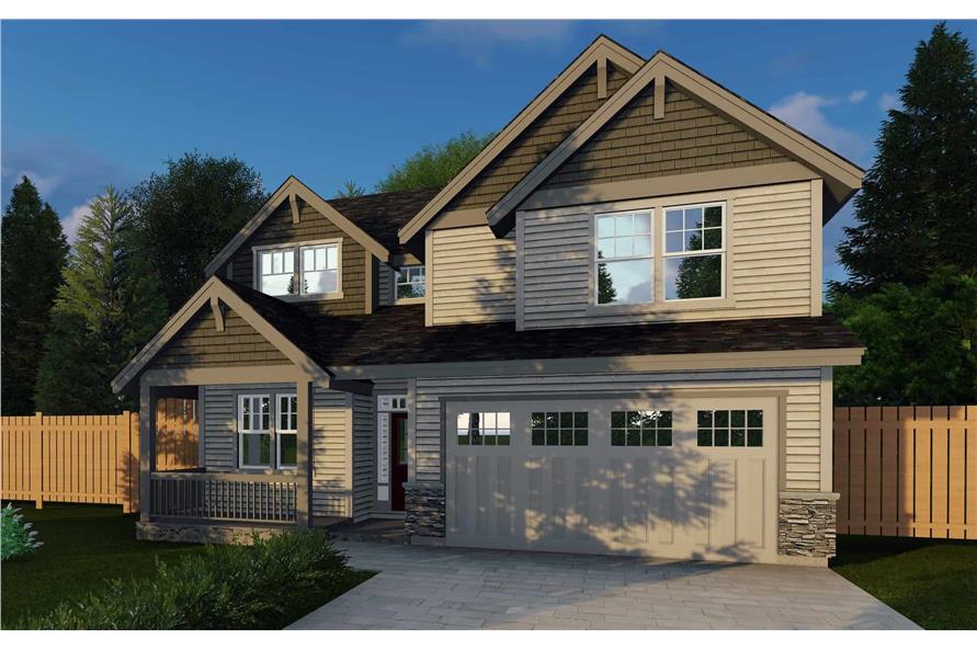 5-Bedroom, 2466 Sq Ft Craftsman Home Plan - 171-1317 - Main Exterior