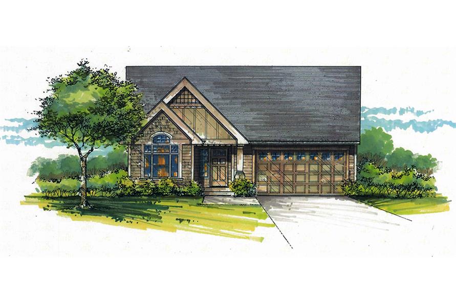 3-Bedroom, 1512 Sq Ft Cottage House Plan - 171-1326 - Front Exterior