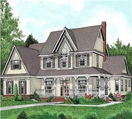 Traditional Victorian Farmhouse House Plan - Design #173-1007