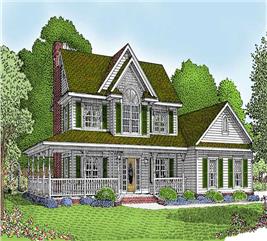 Country Home Plan - 4 Bedrms, 2.5 Baths - 1840 Sq Ft - #173-1015