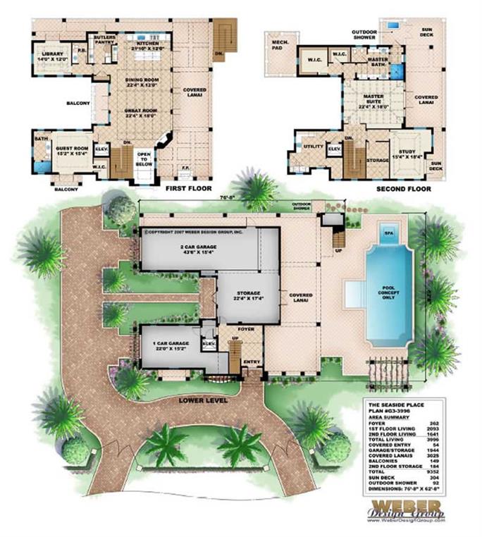 Coastal House Plans - Home Design WDGG3-3996